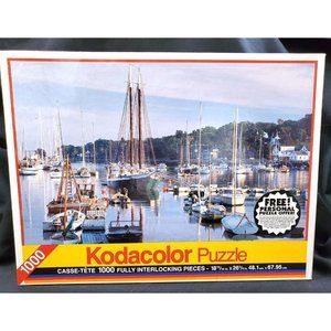 Kodacolor HARBOR REFLECTED 1000 piece sailboat boat jigsaw puzzle SEALED #77777